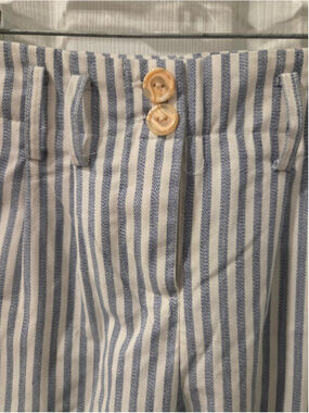 Girls GB Girls Striped Trousers Size 8 white and Blue